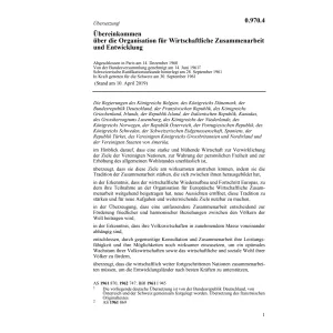 Uebereink. Organ.wirtschaftl.Zus.arbeit