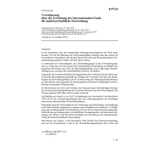 Vereinb. Fonds landwirtschaftl.Entwickl.
