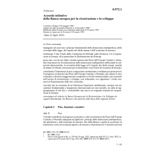 Acc. istitutivo della Banca europea