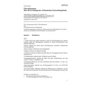 Uebereink. afrikan. Entwicklungsfonds