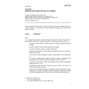Acc. istitutivo Fondo africano sviluppo