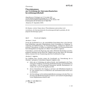 Uebereink. Erricht.Interamerik.Investit.