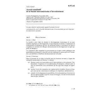 Ac. Soc. interaméricaine d'ivestissement
