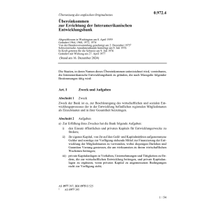 Uebereink. interamerik. Entwicklungsbank