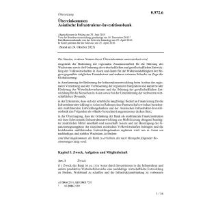 Überein. Asia. Infrastr.-Invest.bank
