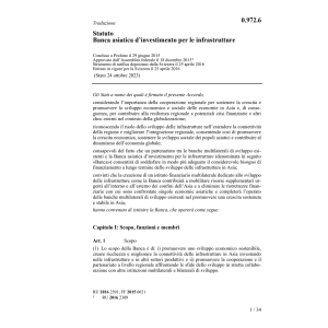 Statuto Banca asia. invest. infrastrutt.