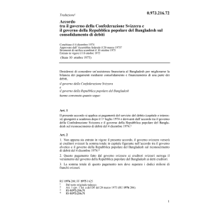 Acc.CH-Bangladesh consolidamento debiti