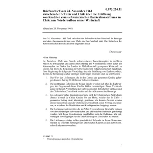 Briefw. Chile Wirtschaftskredite