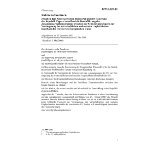 Rahmenabkommen CH-Zypern EU
