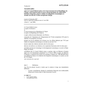 Accord-cadre CH-Chypre UE