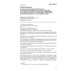 Rahmenabkommen BR und Kroatien