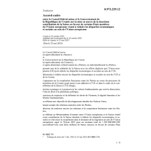 Accord-cadre CF et Croatie