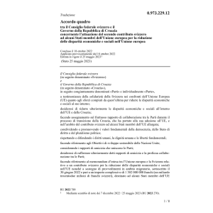 Accordo quadro CF e Croazia