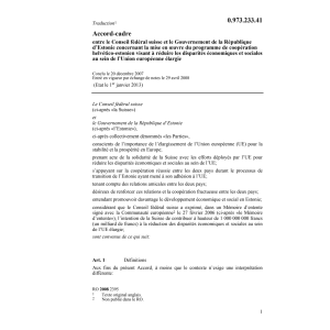 Accord-cadre CH-d'Estonie UE