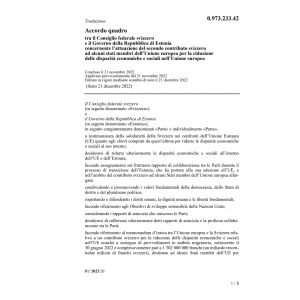 Acc. quadro Estonia contributo svizzero