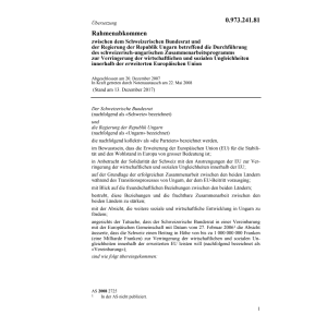 Rahmenabkommen CH-Ungarn EU