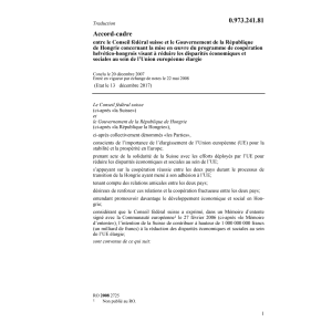 Accord-cadre CH-Hongrie EU