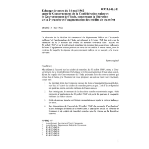 Echange Inde, crédits