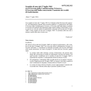 Scambio di note India, crediti