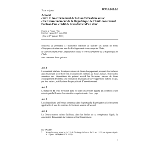 Ac. Inde, octroi d'un crédit transfert
