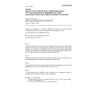 Ac. Inde, Octroi crédit de transfert