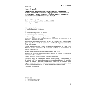 Accordo quadro CH-Lettonia disparità