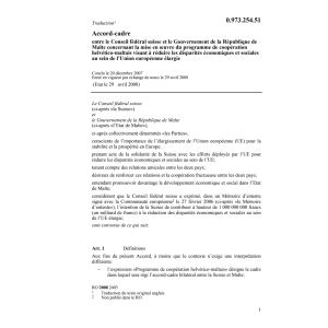 Accord-cadre CH-Malte UE