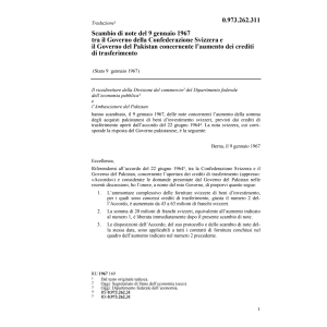 Scambio di note Pakistan, crediti