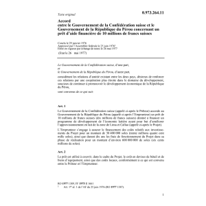 Ac. Pérou prêt d'aide financière