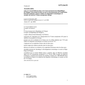 Accord-cadre CH-Pologne disparités
