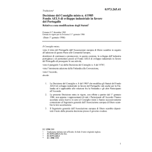 Fondo AELS sviluppo industr. in favore