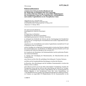 Rahmenabk. 12.12.22 Schweiz Br. Rumänien