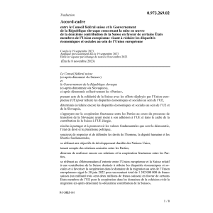 Accord-cadre République slovaque