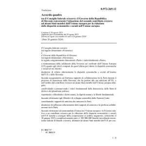 Acc. Cfs Governo Repubblica Slovenia