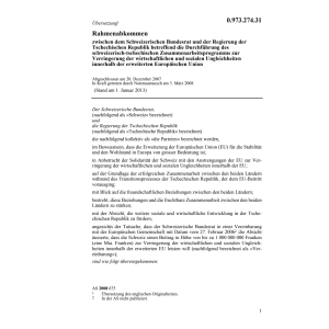 Rahmübereink.CH-Tschechischen Ungleichh.