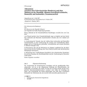 Abk.CH-Albanien humanitäreZusammenarbeit