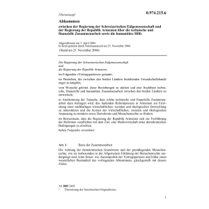 Abk.CH-Armenien Zusammenarbeit Hilfe