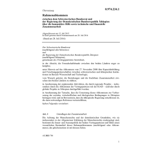 Rahmenabk. BR und Äthiopien human. Hilfe