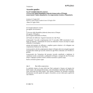 Acc. quadro CF e Etiopia aiuto uman.
