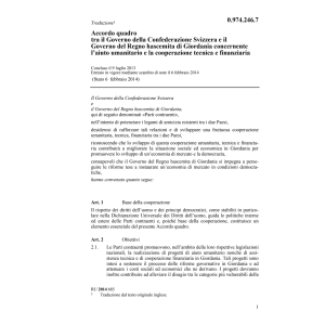 Acc.quadro CH-Giordania aiuto umanitario