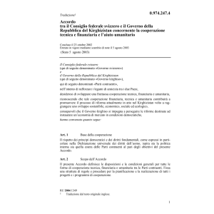 Acc. CH-Kirghizistan aiuto umanitario