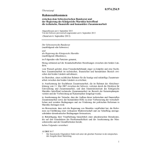 Übereink.CH-Marokko techn.Zusammenarbeit