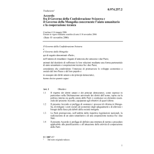 Acc. CH-Mongolia l'aiuto umanitario
