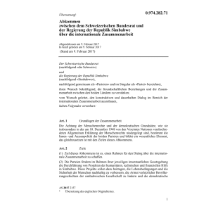 Abk. CH-ZWE über int. Zusammenarbeit