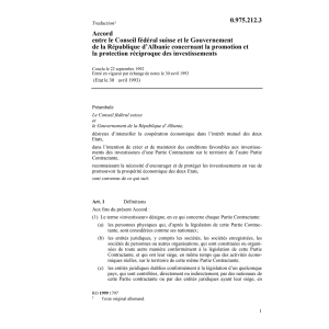 Acc Albanie protection investissements