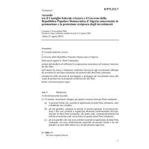 Acc.CH-Algeria protezione investimenti