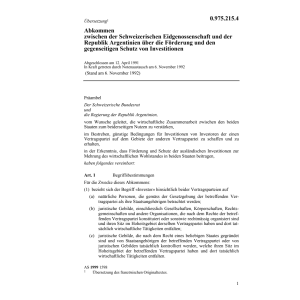 Abk. Schutz Investitionen Argentinien