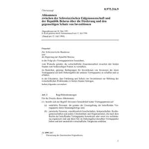 Abk Eidgen. Belarus Förd. Investitionen