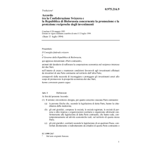 Acc Conf. Svizzera Bielorussia investime