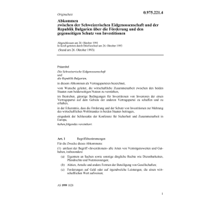 Abk Bulgarien Schutz von Investitionen